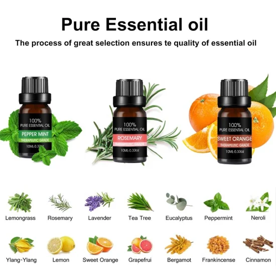 Factory Supply 100% Pure Plant Natural 10ml Difusser Aroma Essential Fragrance Oils Lemongrass Lemon Grass Jasmine Essential Oil